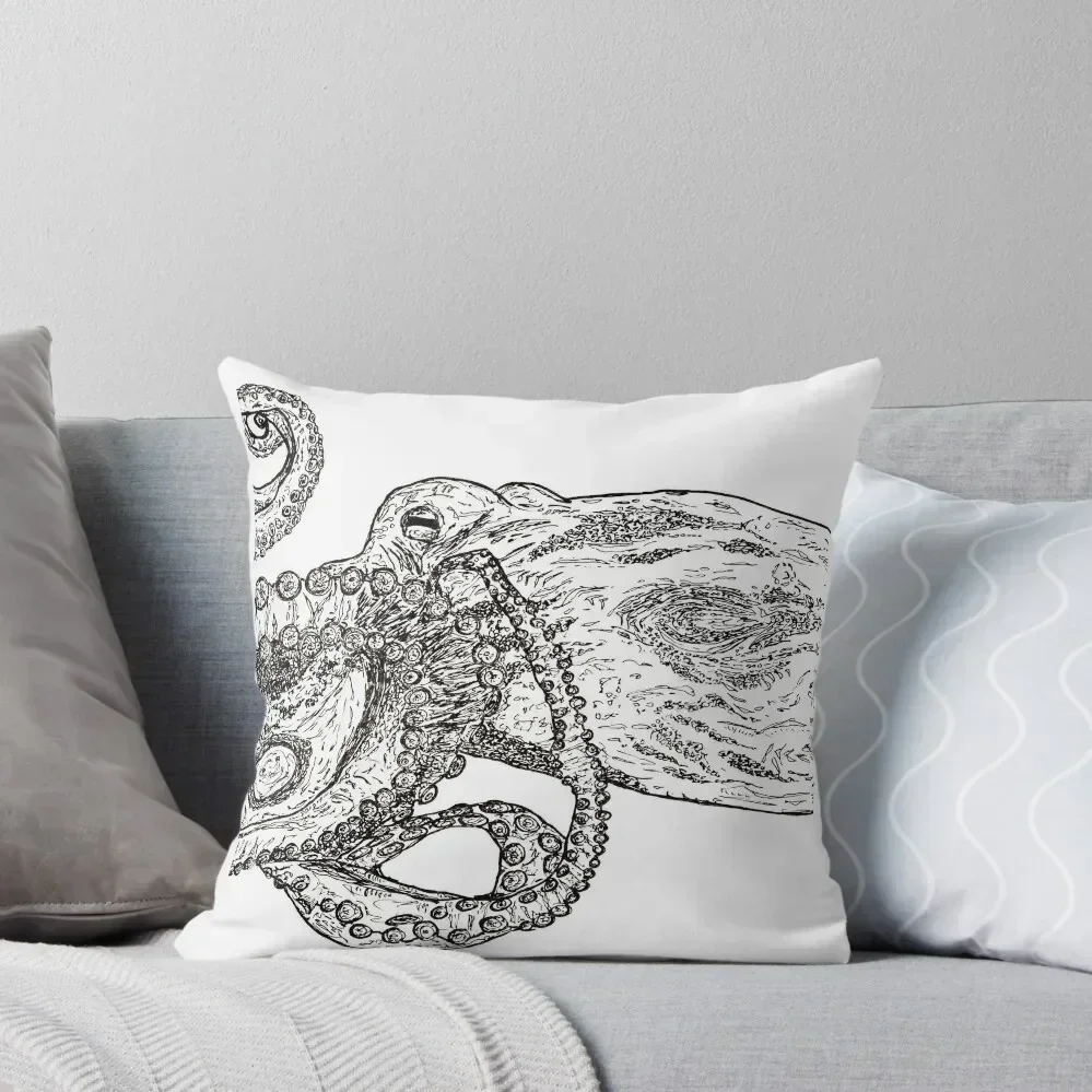 

Octopus - hand drawing - Love the ocean Throw Pillow christmas decorations 2025 Pillow Case pillow