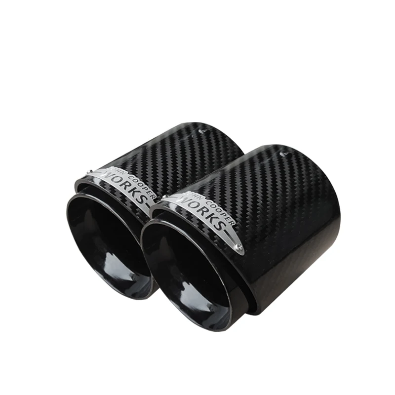 1PCS Black Chrome and Carbon Fiber Muffler Tip Fit for Mini Cooper Exhaust Tip R55 R56 R57 R58 R59 R60 R61