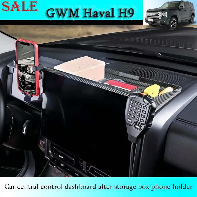 

Fit for GWM Haval H9 2024 Automobile Central Control Dashboard After Storage Box Phone Holder Automobile Interior Parts