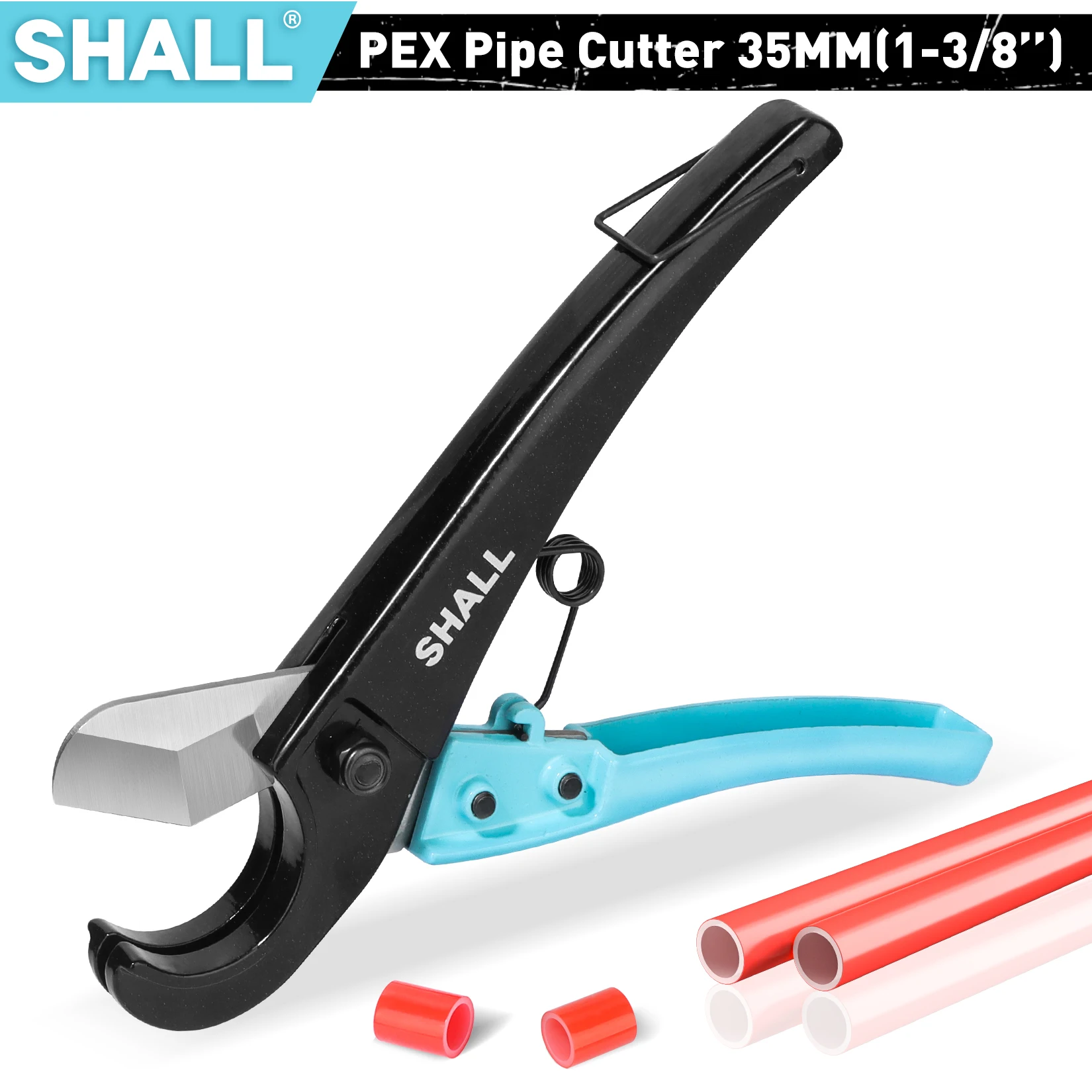 SHALL PEX Pipe Cutter 35mm Fast Tubing Cutter for PEX Plastic Hoses PVC CPVC PP-R PE (Thing) Aluminum Alloy Pipe Cutting Tool