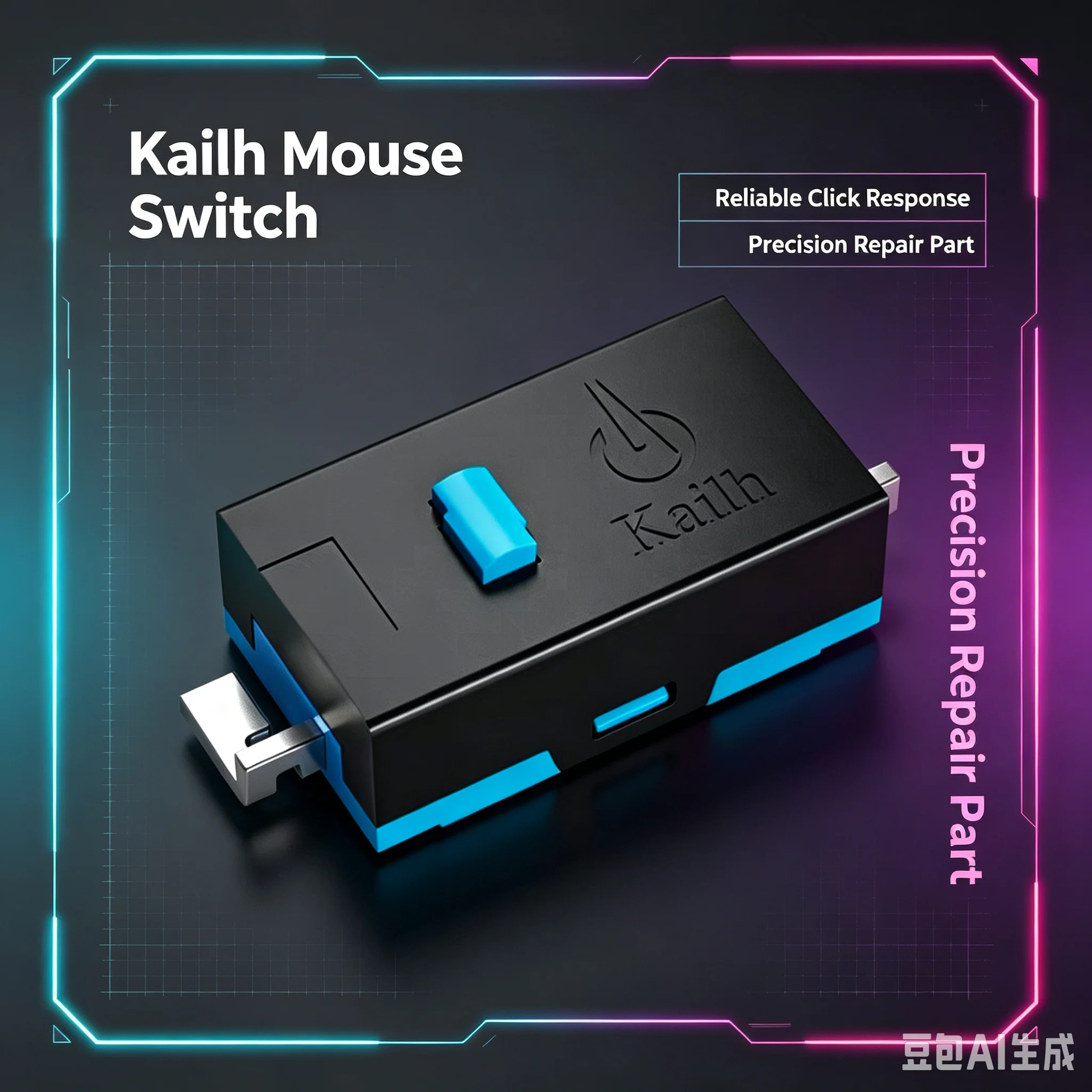 2pc-10pc Kailh SMD Blue Dot Mini Micro Switch Anywhere MX Logitech M905 G903 G900 G603 G502 GPW Side Key 2Pins