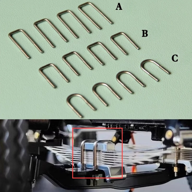 Simulation Spring Steel Plate U Shape Bolt for 1/14 Tamiya RC Truck Scania BENZ VOLVO  MAN Diy Parts