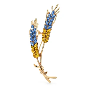 Wuli & Baby-Beautiful Wheat Designs Broschen, Kristallstifte, bezaubernde Blumen, Pflanzen, Casual Party Broch, Modeschmuckgeschenke 10 Haupt schöner Verkauf - №8