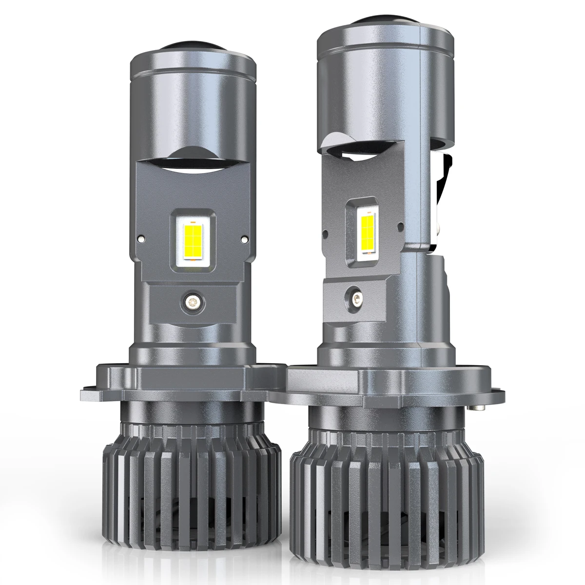 

2Pcs H4 Projector Lens Car Headlight 50000LM 120W LED Mini Lens Bulbs High Low Beam Fan Turbo Plug&Play Auto Motorcycle Lamp