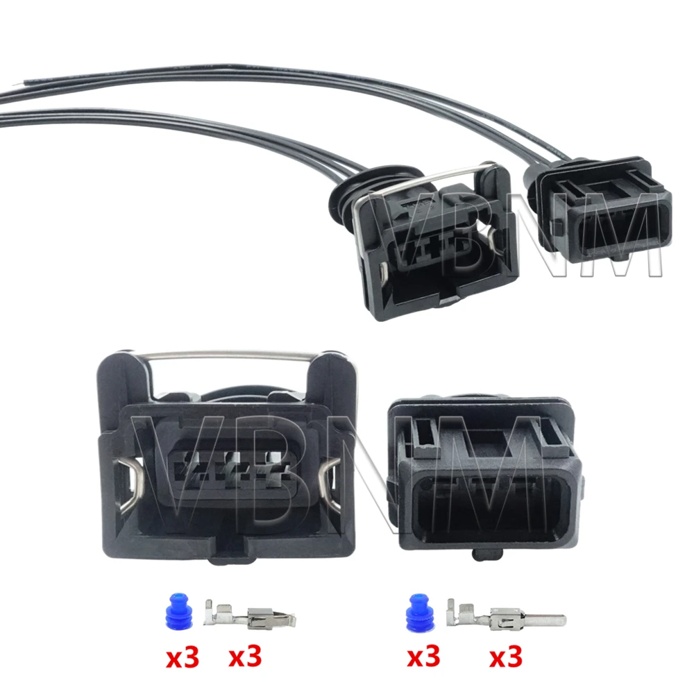 3 Pin 282191-1 282729-1 1-962581-1 EFI Waterproof Fuel Injector Connector EV1 Car Power Timer Connector Sensor Plug with Wire
