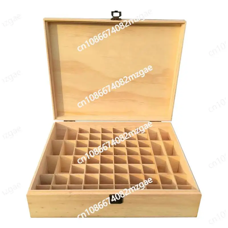 Wood E-ssential Oil Organizer Hard Shell Storage Box For Spa Oil Travel-Ready E-ssentials Oil Holder Box Holds 68 5-15ml Bottles