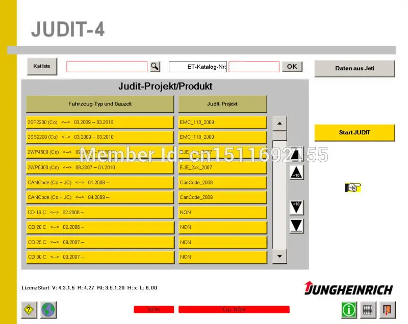 JETI Jungheinrich  Judit -4 Diagnostic Software v4.37.009+Unexpire Update To 2024