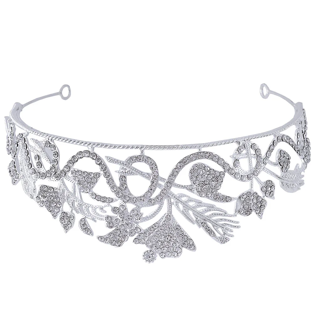 

Sparkling Water Rhinestone Wheat Bridal Crown Wedding Headpiece for Bride Bridesmaids Elegant Hair Accessory Wheat Crown