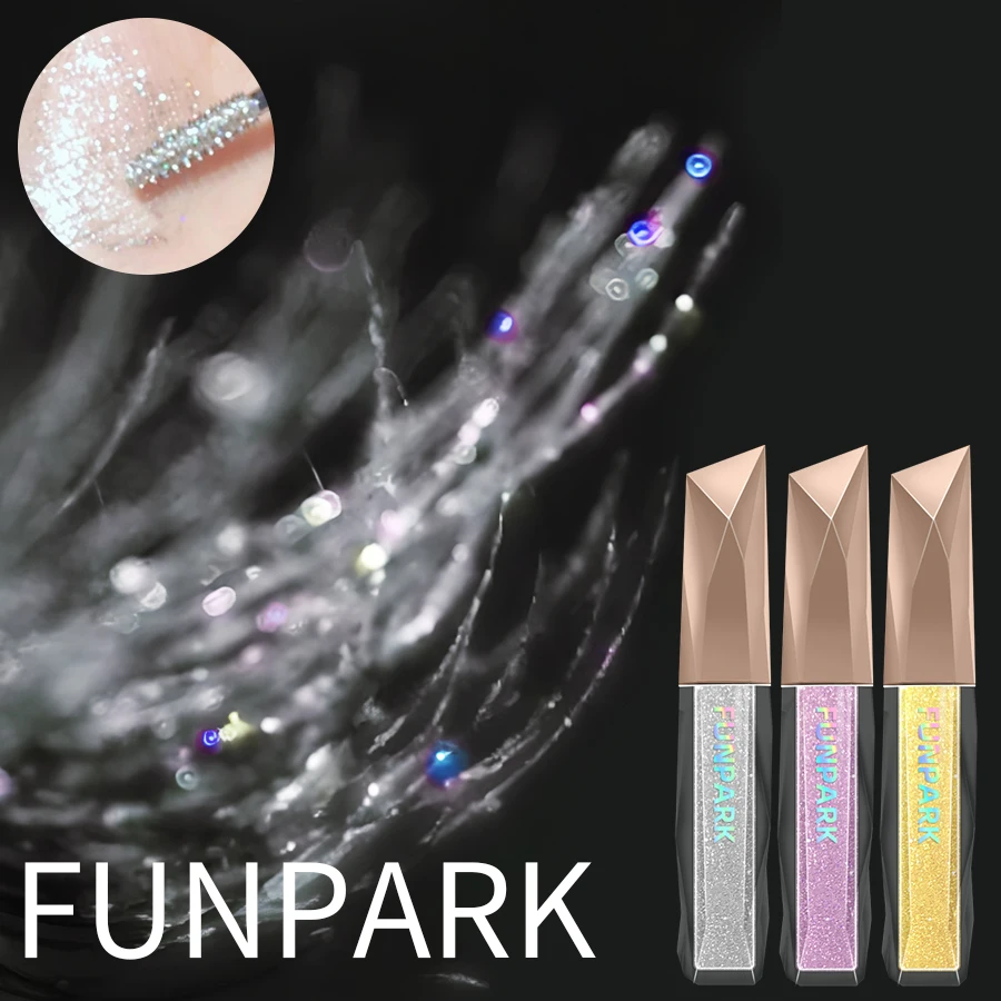 1pc Waterproof Diamond Shine Volume Curl Mascara-Glitter Snow Effect for Eye Lash Makeup Women's Cosmetic Smudge-proof Mascara