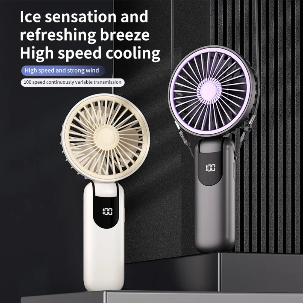 

Складной портативный вентилятор со светодиодным дисплеем, 3000 мАч на батарейках, мини-ручной/настольный вентилятор 3 в 1, персональный маленький вентилятор для ресниц