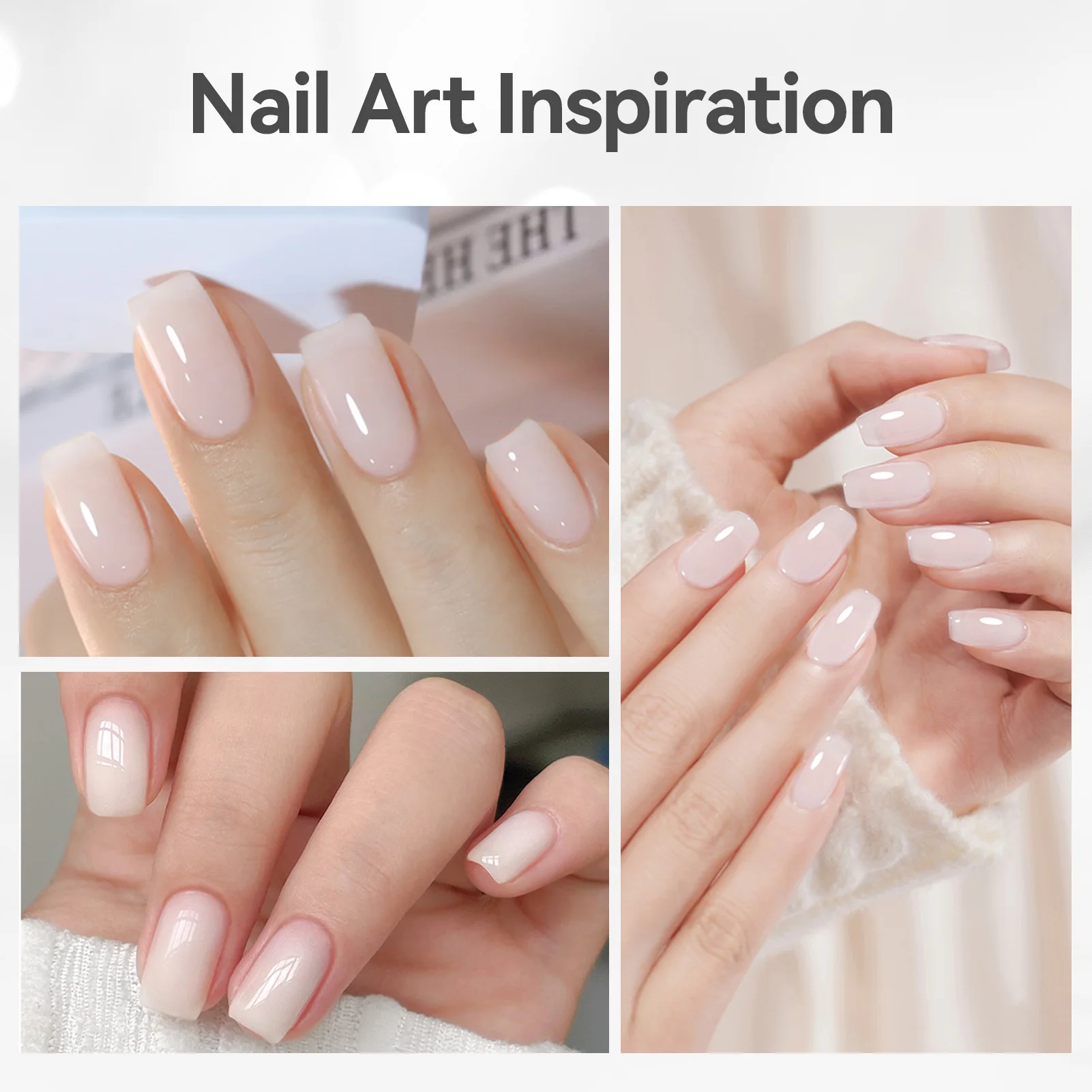 BORN PRETTY 10ml Milky White Quick Construction Gel Polish Semi Transparent Strengthener Jelly Color Nail Gel Varnish