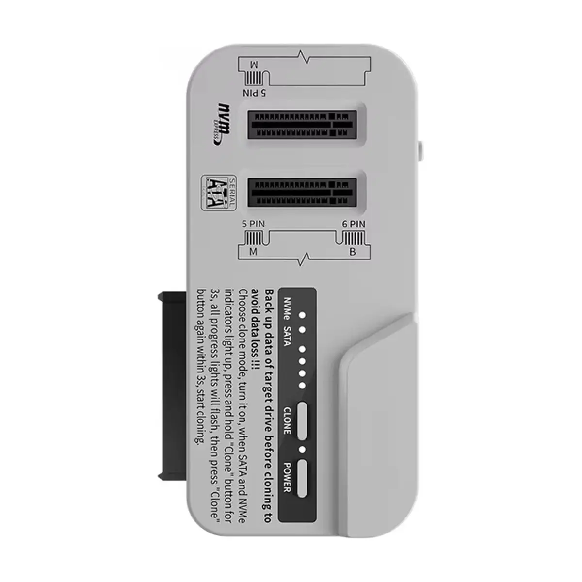 ABIU 3 Bay M.2 NVMe/SATA SSD Case for 2.5 