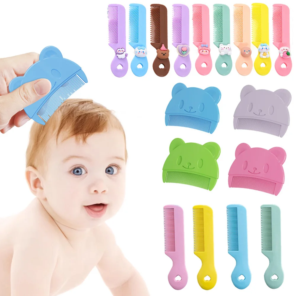 4pcs Cartoon Baby Hair Care Comb Newborns Remove Fetus Head Ringworm Children Round Teeth Comb Baby Hairdressing Comb Hair Comb