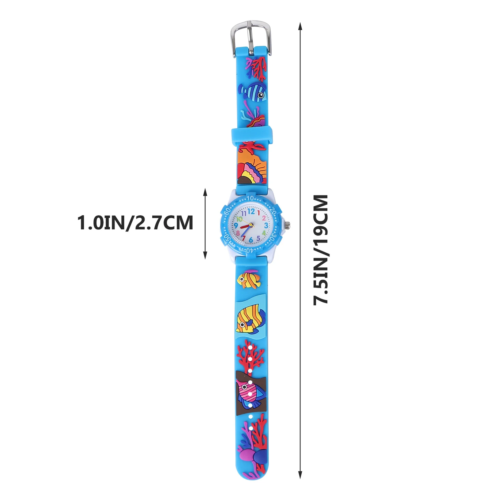 

Children Wristwatch 3D Cartoon Animal Strap Creative Durable Fashion Watch Adorable Birthday Gift for Kids Blue