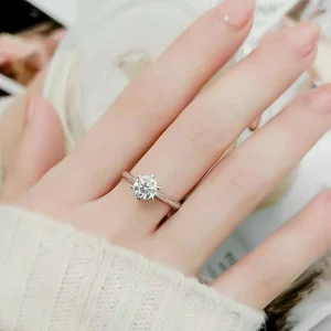 Neetim anel de moissanite de 5 quilates para mulheres, prata esterlina banhada a ouro branco, cor d, diamante, noivado, aliança de casamento, joias finas 12 principais vendas branco diamante - №11