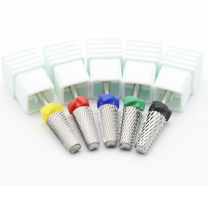 Quality!Left and Right 5In1 Tungsten Carbide Nail Drill Bit Milling Eletric Manicure Machine Equipment Cuticle Clean Burr Dental