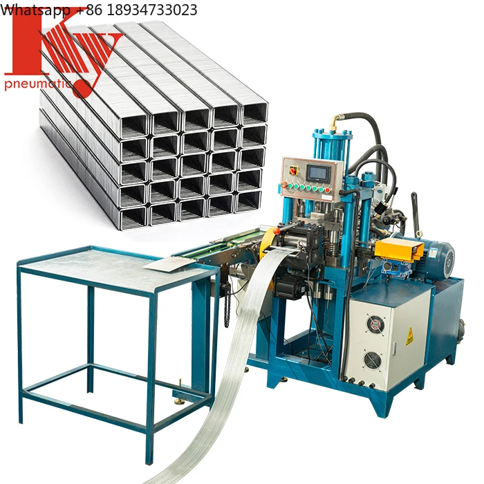 Automatic U Shape 10J/100/N/10F/71/90/4J/80 Staple Forming Machine Pneumatic Nails Fine Wire Staple Sofa Pin Making Machine
