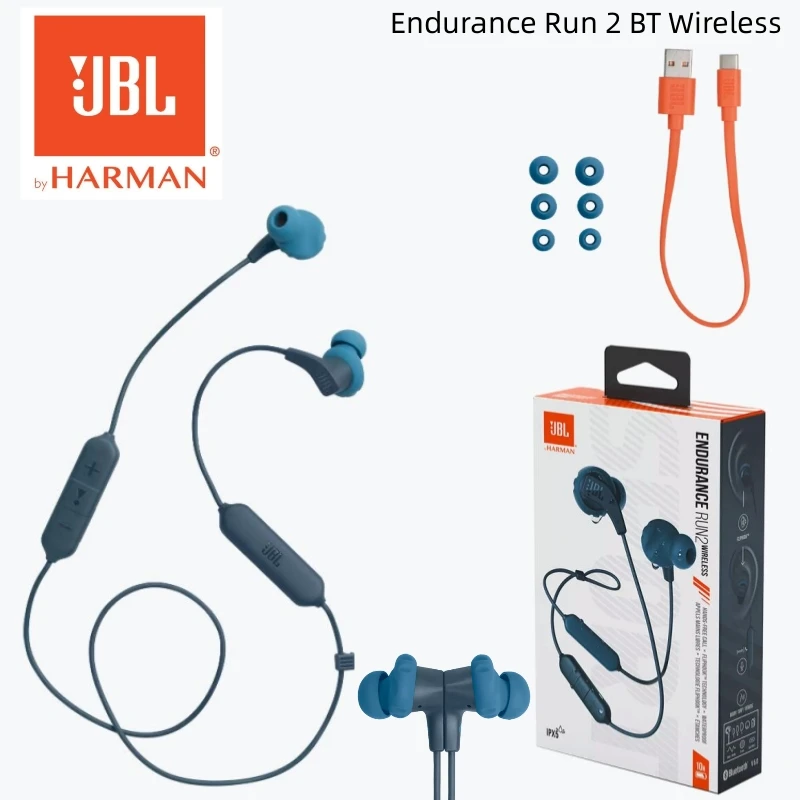 JBL-Écouteurs intra-auriculaires sans fil Bluetooth, Endurance Run 2, étanches, sport