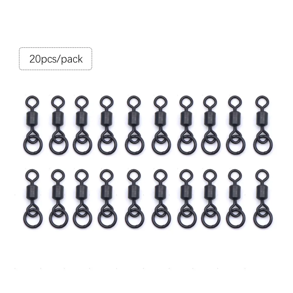20 Stück Karpfenangeln Wirbel Runde Ring Hair Rig Wirbel UK20 # Für Karpfenhaken Pop Up Bait Boilie Connector Fischzubehör Tackle – Detail 6