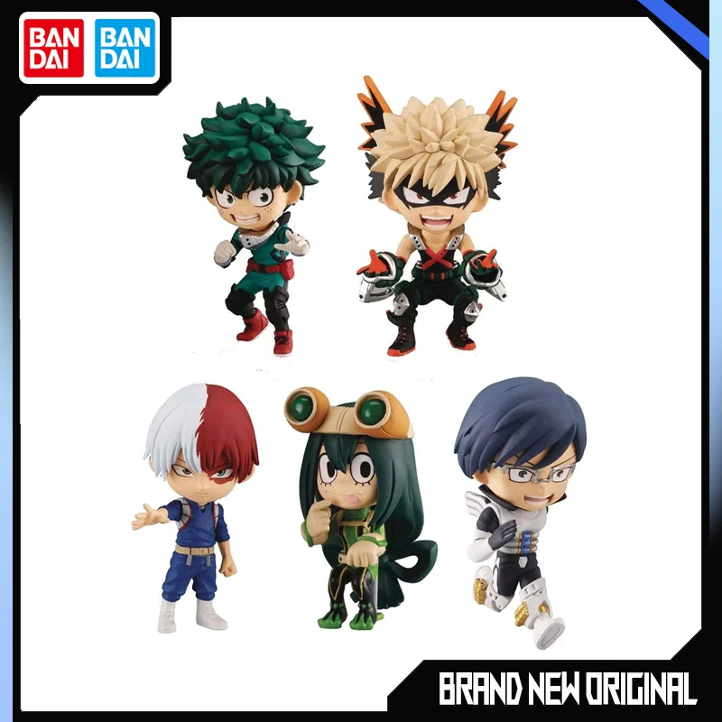 

BANDAI My Hero Academia Action Figures Model Q Version Tsuyu Asui Izuku Bakugo EX CASHAPON Official Genuine