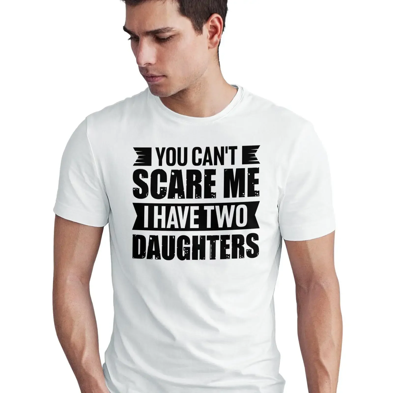 Seek Buy Love You Cant Scare Me T Shirt Funny Dad Daughter Father Two vintage Washed designer clothes Casual homme fashion