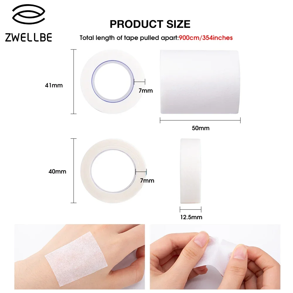 zwellbe 5/10Pcs/lot Eyelash Extension Lint Free Eye Pads White Tape Under Eye Pads Paper For False Eyelash Patch Make Up Tools