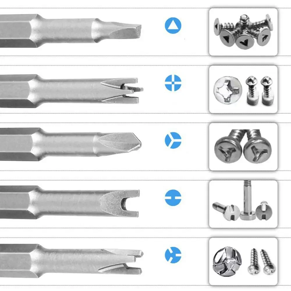 Imagem -06 - Especial-shaped Chave de Fenda Grupo U-shaped Y-shaped Triângulo Cruz Interna Três Pontos Phillips Slotted 50 mm 13 Pcs