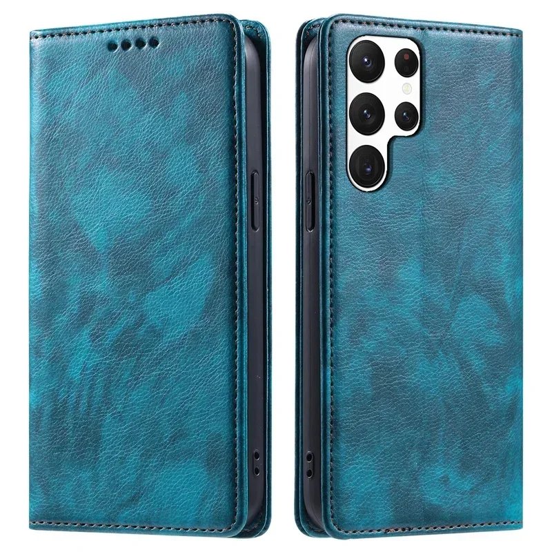 Flip Leather Wallet Magnetic Case For Samsung Galaxy S23 S22 Utlra S21 S20 FE S10 Plus Note 8 9 10 20 Ultra Flip Case