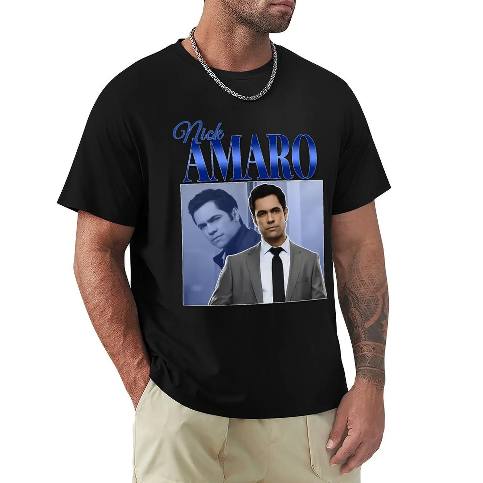 Nick Amaro 90s Inspired Vintage Homage T-Shirt Lightweight Casual Summer T-Shirt