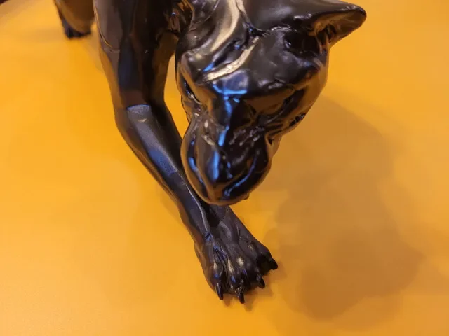 Copper Panther Sculpture Realistic Style Home Decoration Business Gifts Metal Ornaments