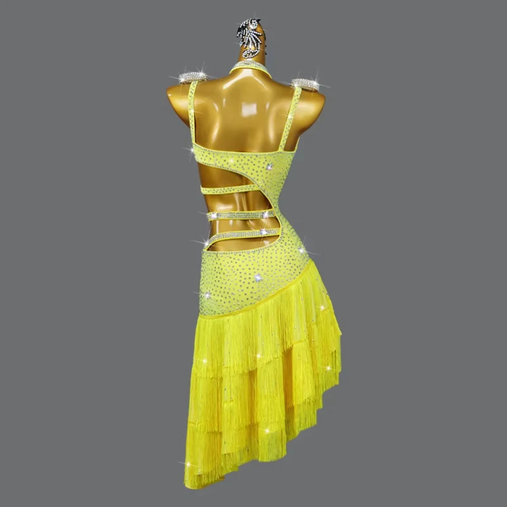 2025 สาวปาร์ตี้ชุดเต้นรําละตินเสื้อผ้าเซ็กซี่ชุดกีฬาสตรีเครื่องแต่งกายชุดกระโปรงชุดราตรี Dancewear ที่กําหนดเอง