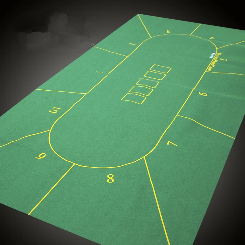 Poker New 180*90cm Poker Table Cloth Texas Hold'em Poker Layouts Tablecloth Felt 10 Players Poker Mat / Tapis Poker