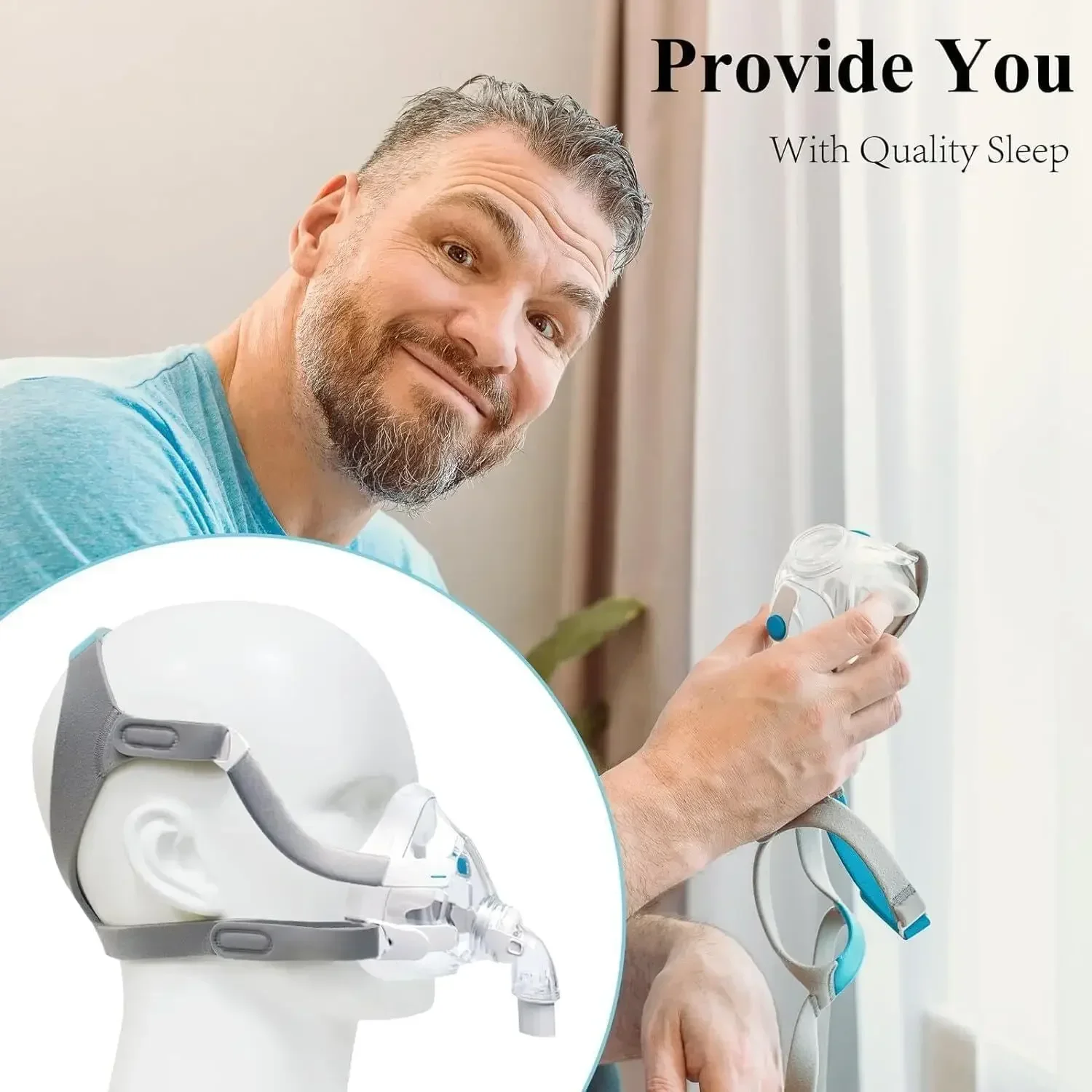 Headgear for F20, Comfortable Cpap Headgear Strap for AirFit F20 / AirTouch F20, Adjustable F20 Headgear for F20