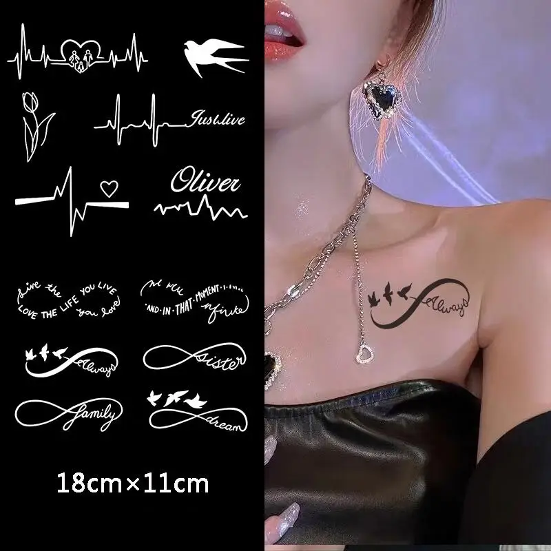 

Long-Lasting 15 Days,Waterproof Temporary Tattoos for Men Women,Tattoo Stickers,Semi-Permanent Fake Tattoo