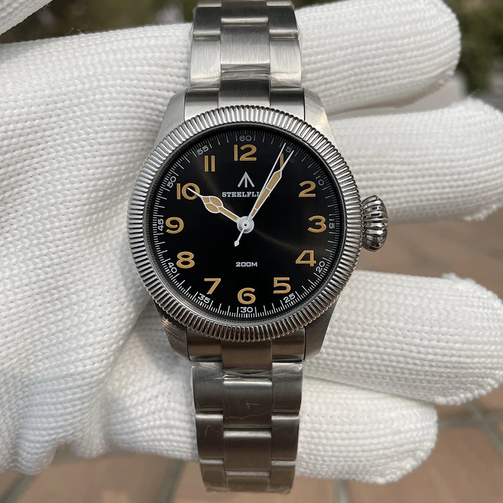 STEELFLIER Offizielle SF741 klassische Quarz-Armbanduhr, Souvenirs, Saphirspiegel, VH31, stumm, 200 m wasserdicht, luxuriöse Leuchtuhr – Detail 8