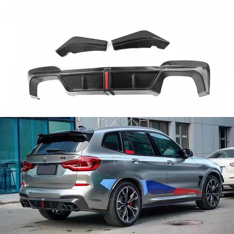 

G01 X3 High Quality KB Style Carbon Fiber Rear Diffuser With Light Rear Bumper Lip For BMW G01 X3