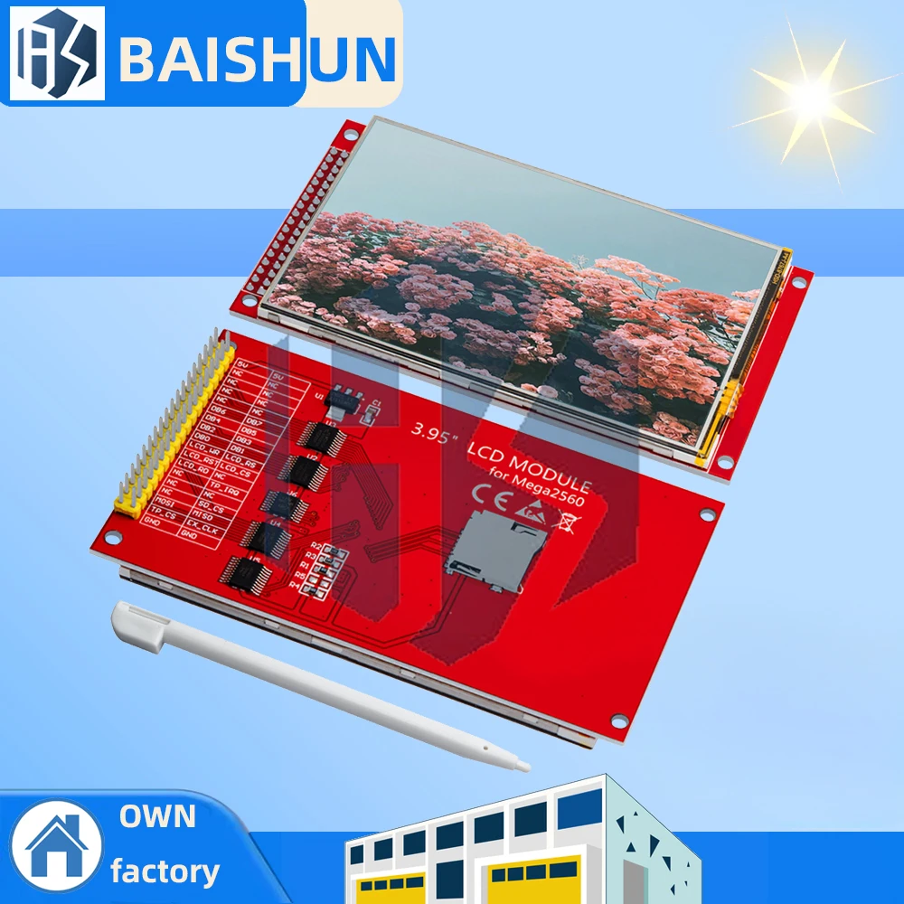 

3.95"/4.0 Inch 320x480 ILI9488 TFT LCD Display Module with Touch Panel - 8-Bit Interface for Arduino UNO and Mega2560