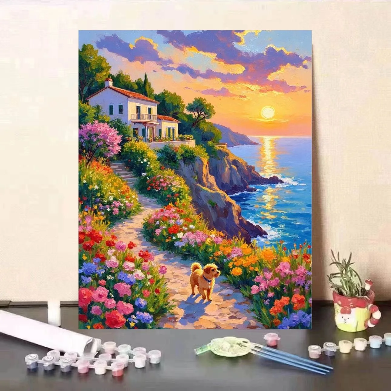 

A-0245 Decorative Dahlia Canvas Wall Art