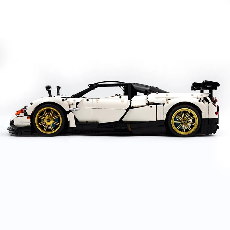 En STOCK MOC 002 Huayra, bloques de construcción de vehículos súper deportivos técnicos, modelo de alta dificultad, bloques de carreras, juguetes DIY para niños de Navidad