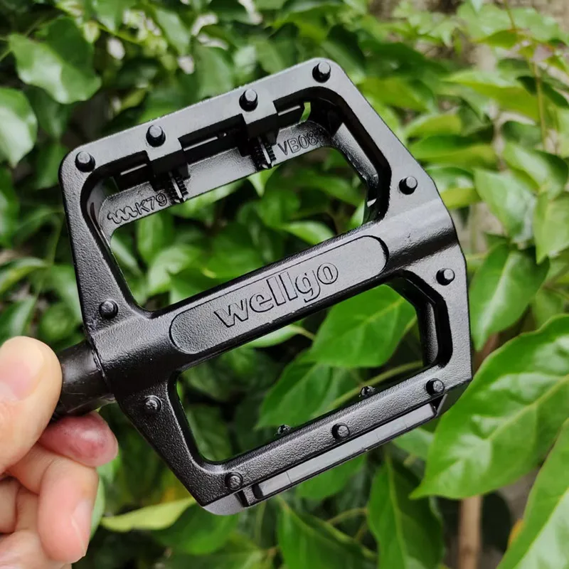 MTB WELLGO Double DU-VB087 Pedal Mountain Bike Bearing pedals Bicycle Anti-skid Treadle Accessories Aluminum Alloy Parts