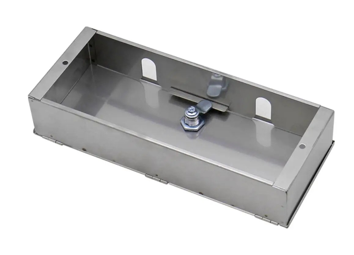 Stainless steel outdoor waterproof socket box lock box with lock anti-theft electric outdoor metal splash box waterproof