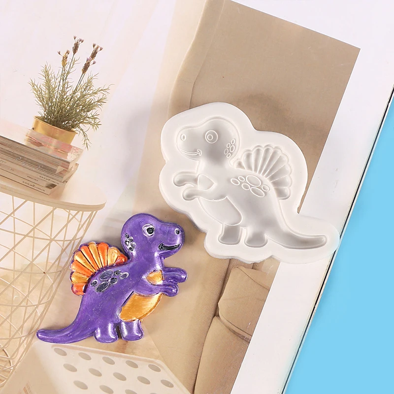 DIY Drip Cartoon Dinosaur Modeling Silicone Mold Triceratops Tyrannosaurus Rex Chocolate Cookie Baking Tools Kitchen Supplies