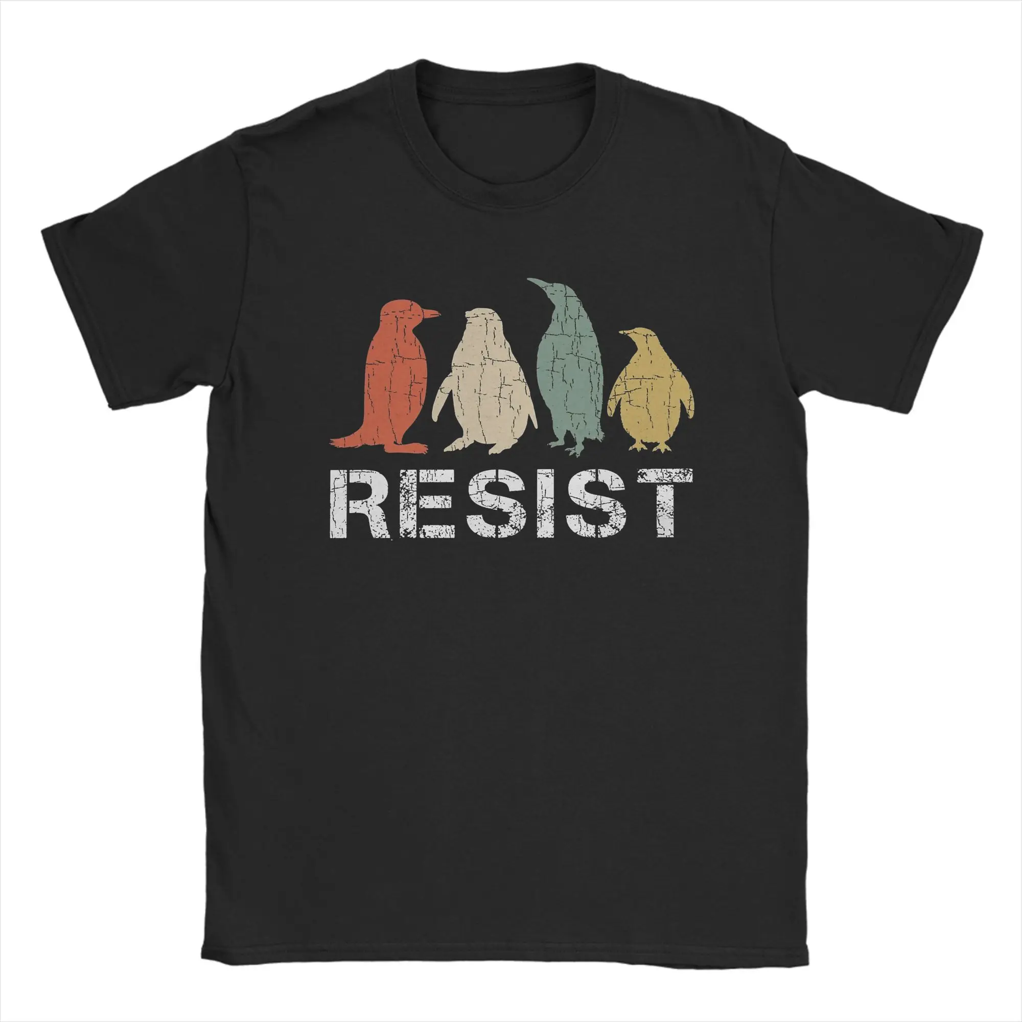 

Resist Humorous Penguin Cotton T Shirt For Couple Beach Classic T Shirts Crewneck Harajuku Tees Big Size Cheap Clothes