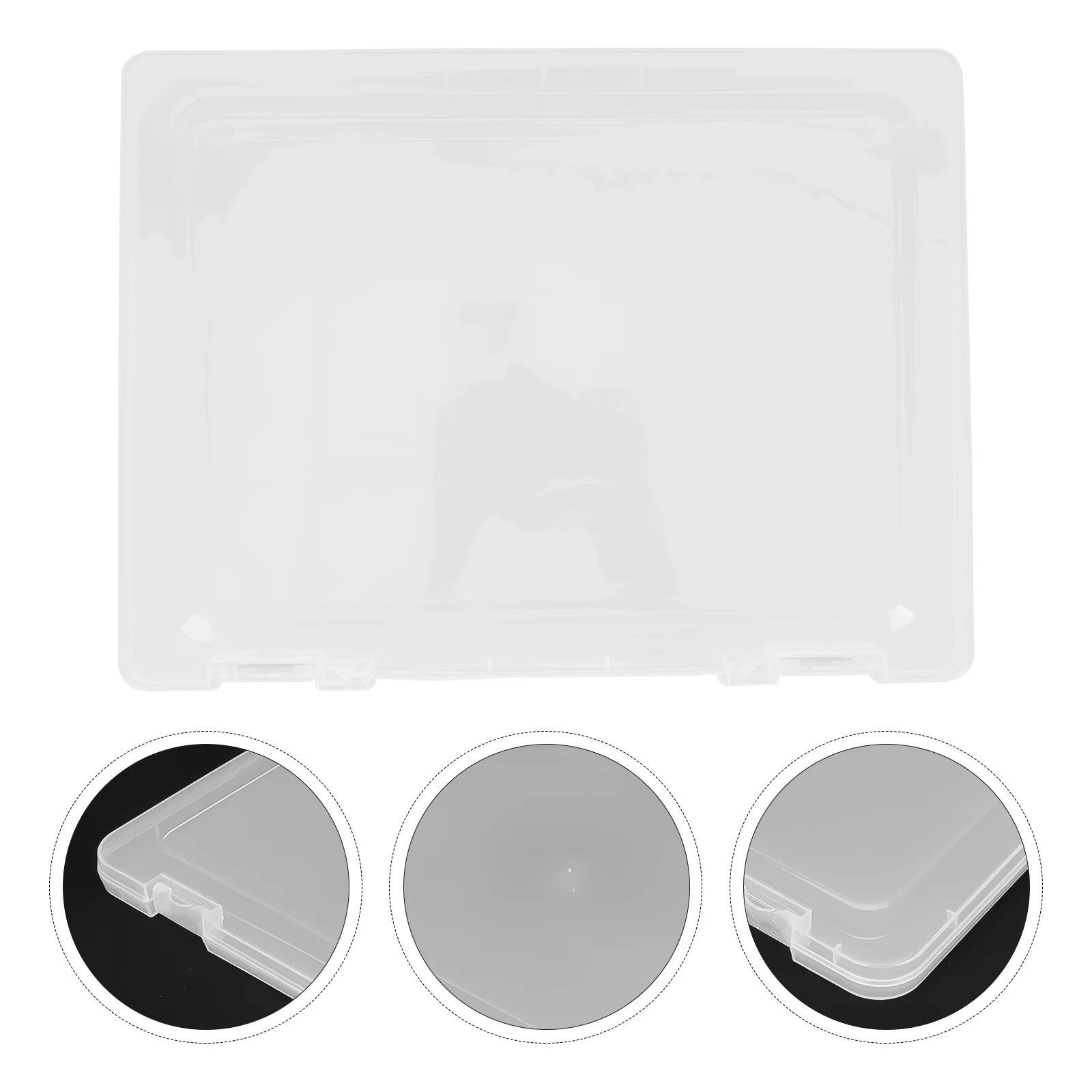 

Household File Box Transparent Multi-Function Document Organizer Paper Storage Portable Office Accessory Paper Box