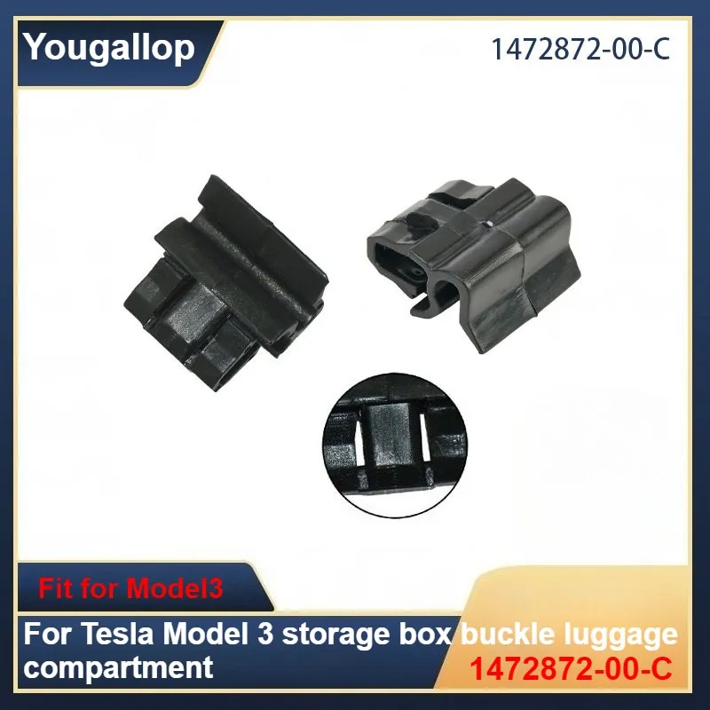 4er-Set vordere Aufbewahrungsbox-Halterungen mit festen Clips für Tesla Model 3 2017-2025 1472872-00-C Auto