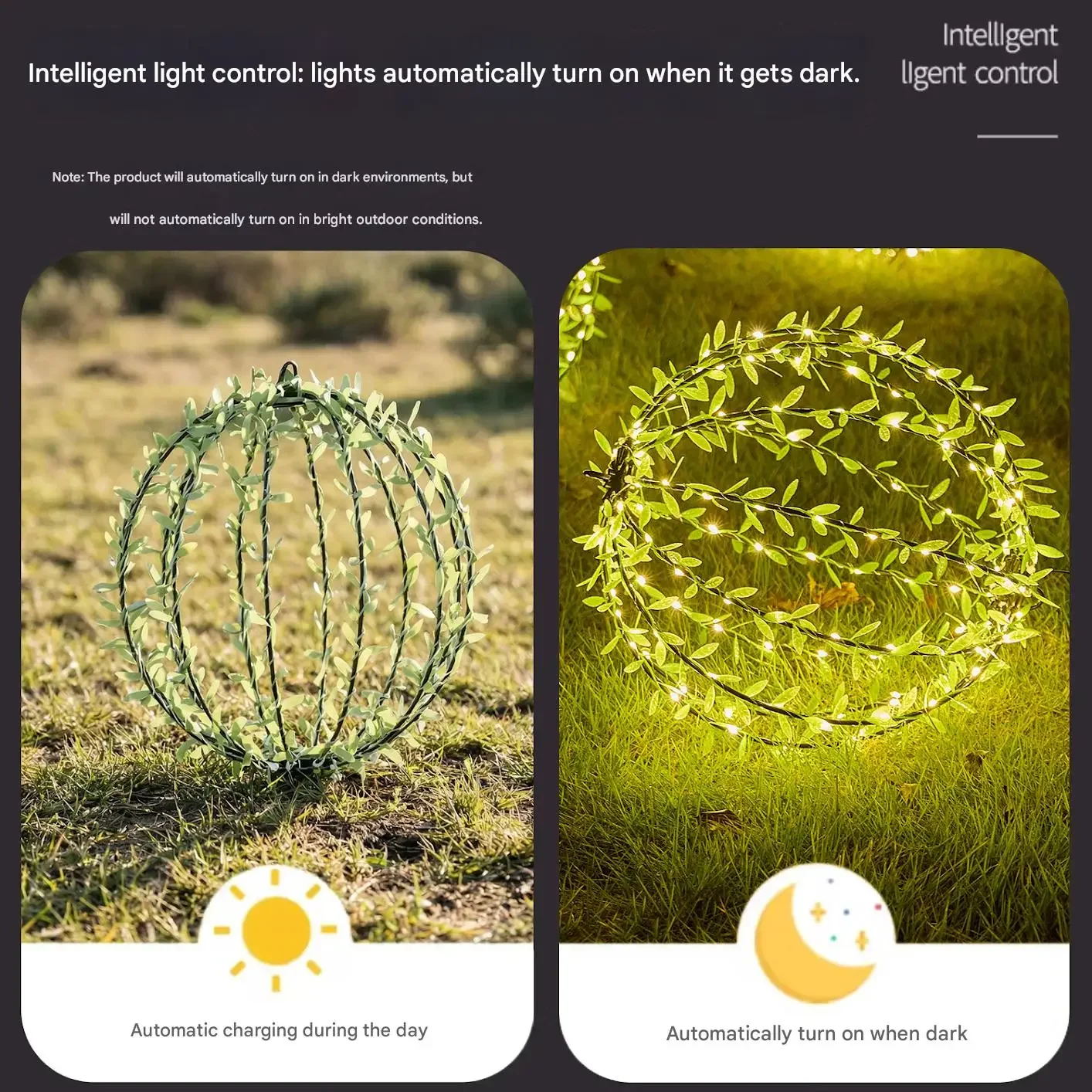 Solar Willow Leaf Ball Light 30cm/11.8inch Outdoor Hanging Tree Lamp Waterproof Green Sphere Fairy Lights for Garden Patio Yard