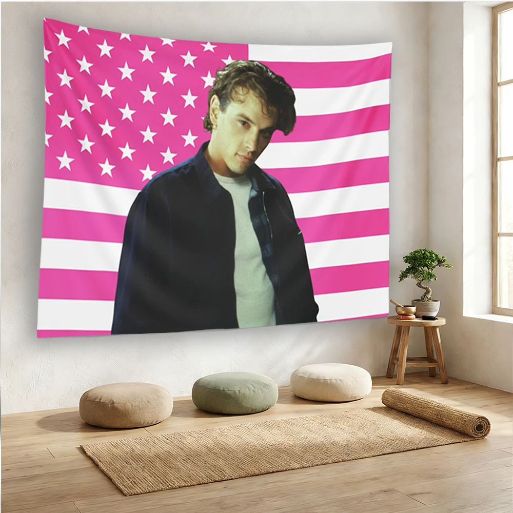 Billy Loomis  Movie Pink American Flag Tapestry 90s Film Character Wall Hanging Bedroom Dorm Aesthetic Fan Gift