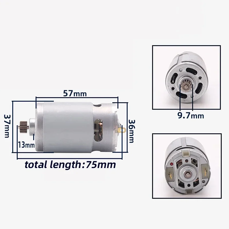 DCA12V for Dongcheng Rechargeable Lithium Electric Hand Drill DCJZ10-10 Motor 20-10 Motor 14 Tooth Accessories Power Tool Access