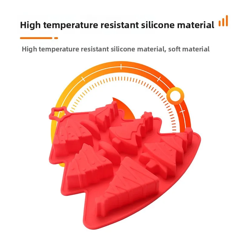 Christmas cake mold - Christmas tree with easy demolding feature, made of soft silicone, food-grade silicone mold