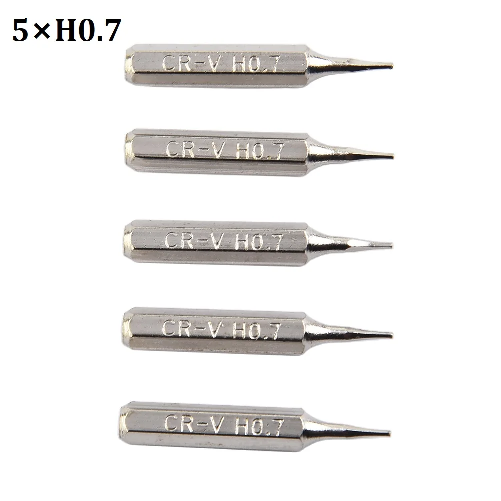 5Pc Screwdriver Bit H4×28mm Small Hex Screwdriver Bit H0.7 H0.9 H1.5 H3 H4 4mm Hex Shank Furniture Industry Screw Equipment Tool